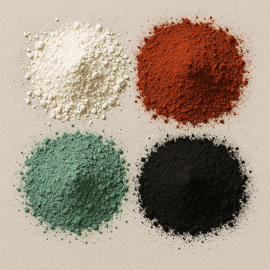 Raw Minerals, Oxides and Frits