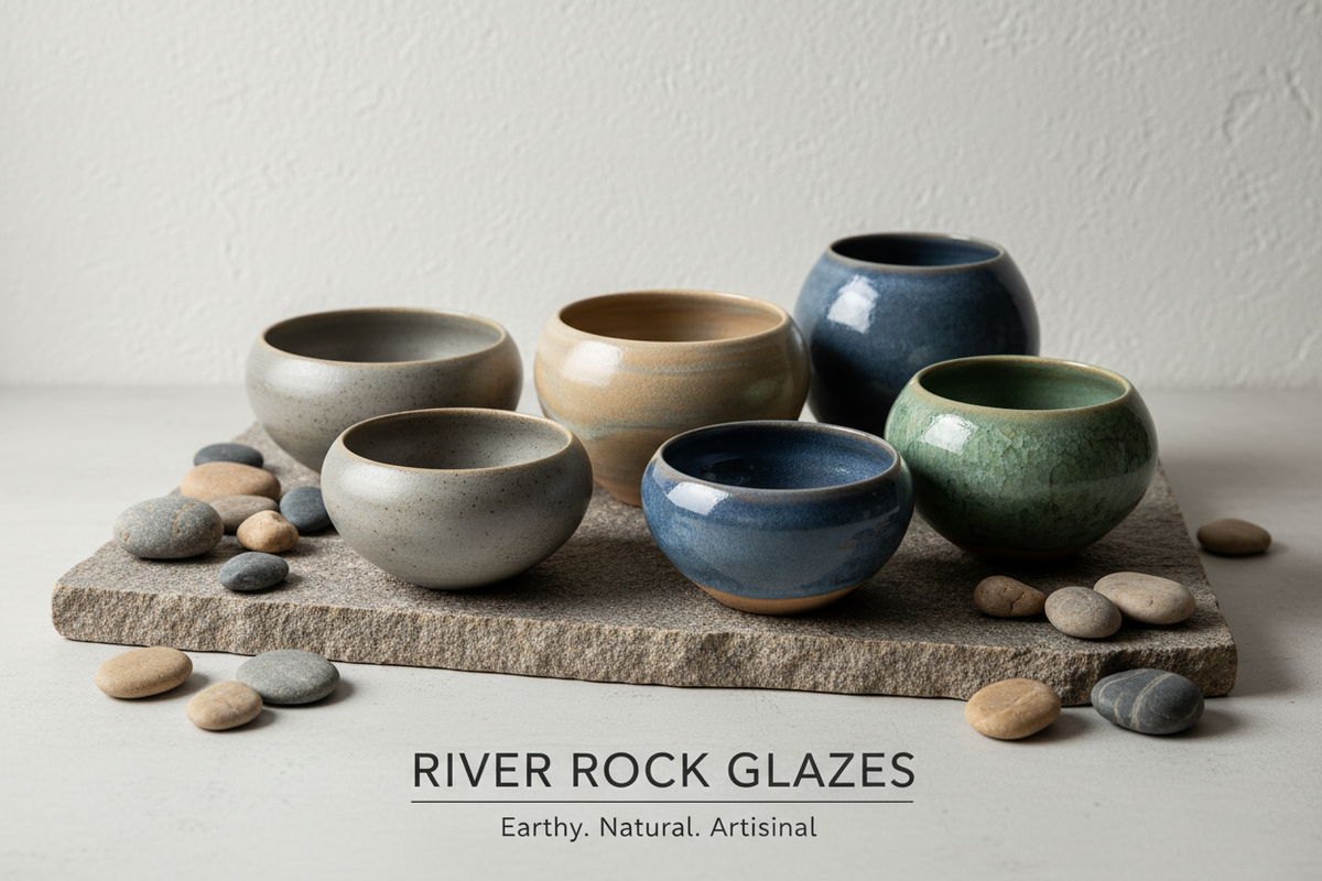 River Rock Midfire Glazes 500ml