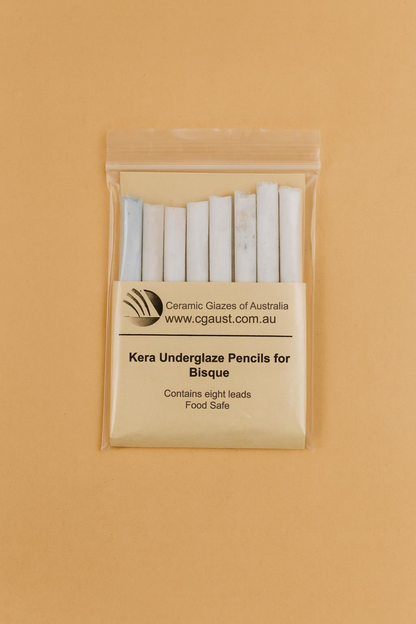 Kera Underglaze Bisque Pencils, 8 Coloured Leads
