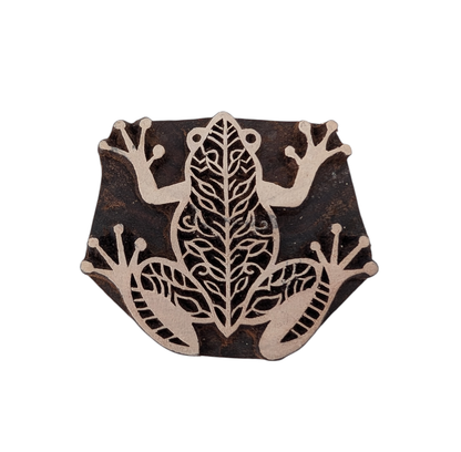 Wooden Pottery Stamp - Frog