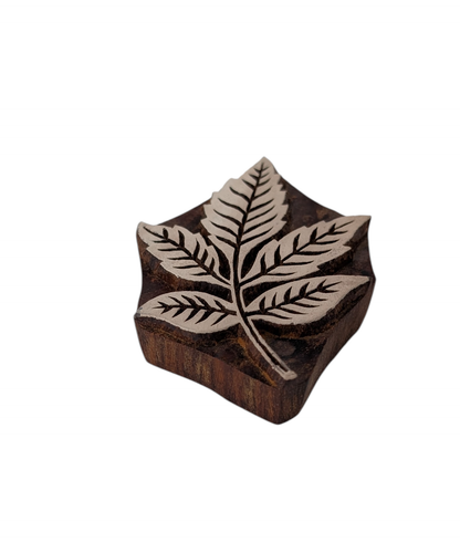 Wooden Pottery Stamp - Ashleaf
