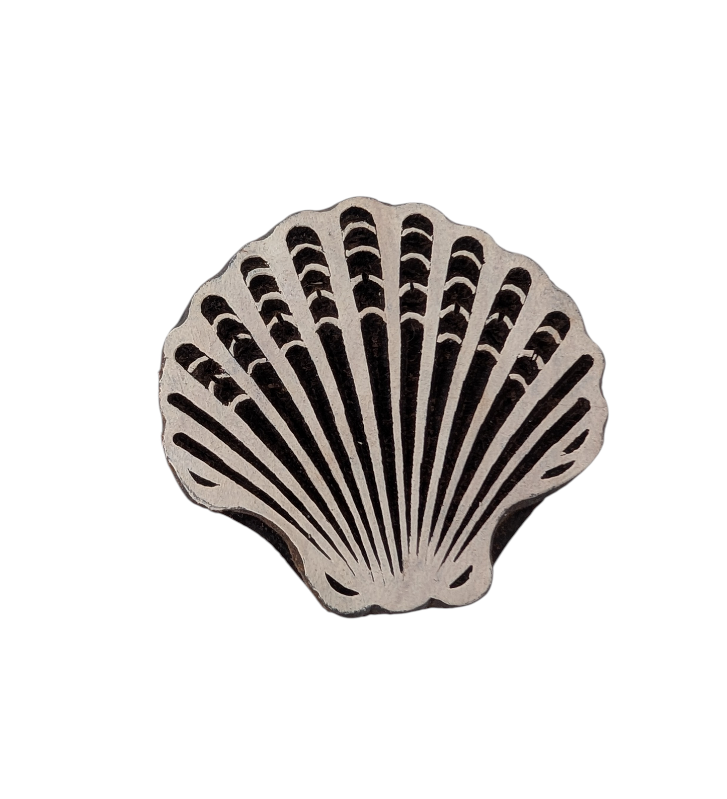 Wooden Pottery Stamp - Shell
