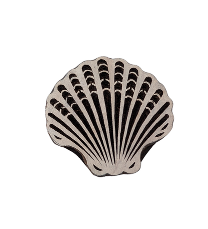 Wooden Pottery Stamp - Shell