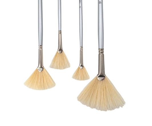 Jasart Hog Bristle Fan Brush - Sizes 2, 4, 8, 12