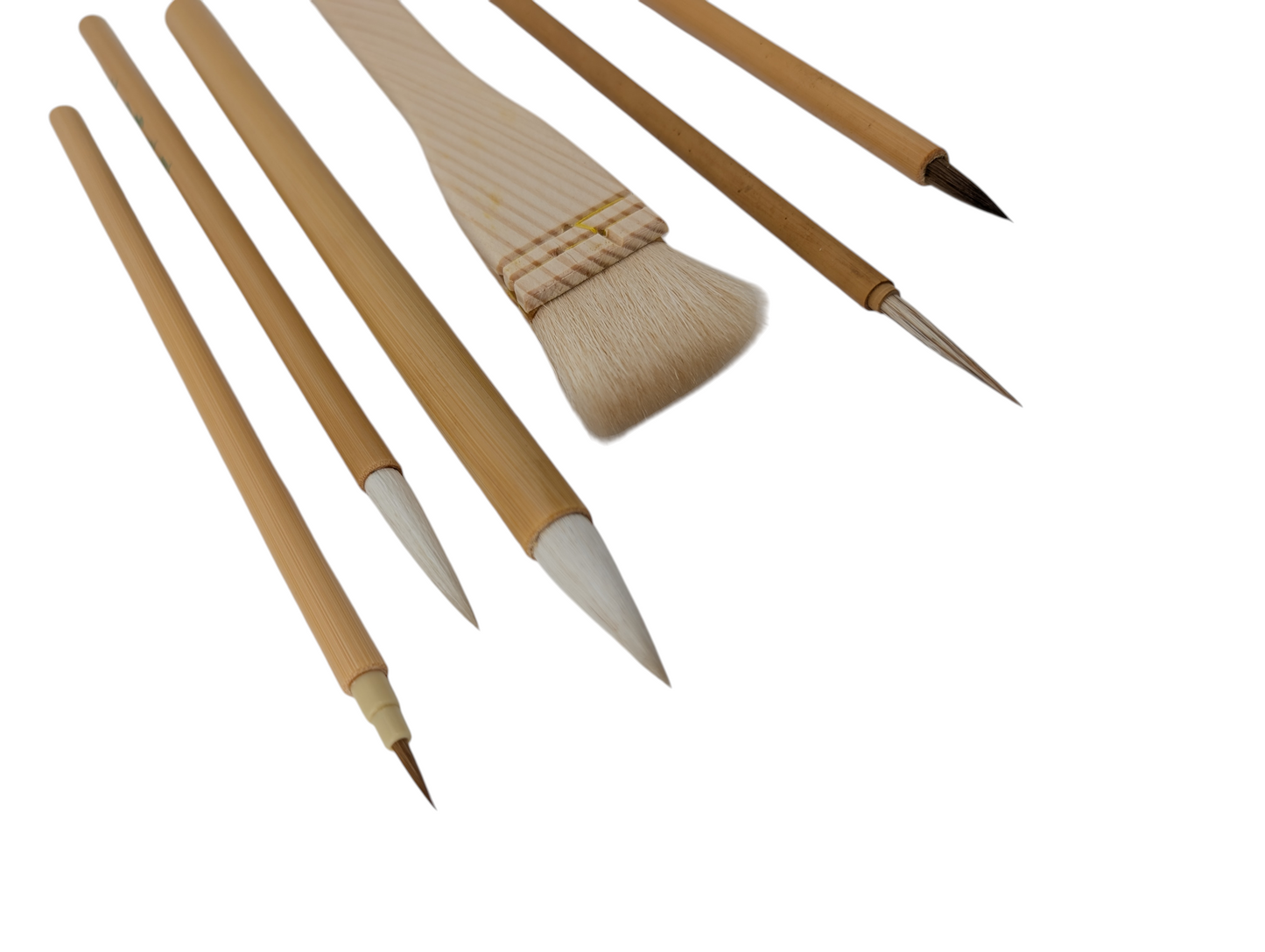 Chinese Calligraphy Brush Set with Hake, Bamboo