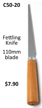 Fettling Knife - 110mm blade, Timber handle