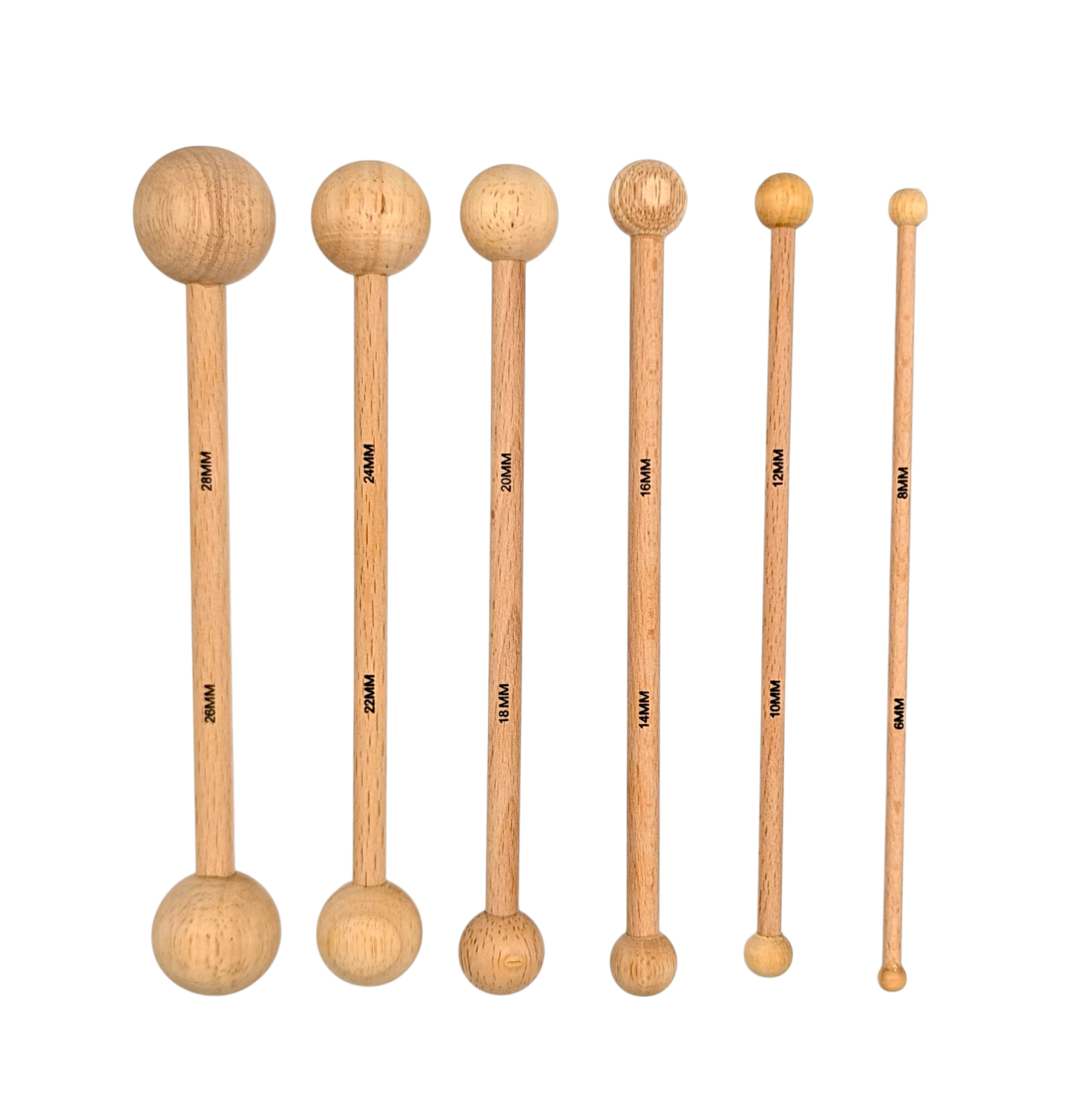 Wooden Double Ended Ball Styluses